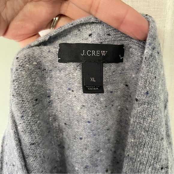 J.Crew Gray Marled cardigan 100% Merino Wool size XL - Picture 5 of 6